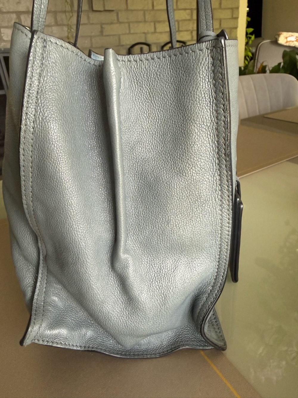 PRADA Glace Calf Leather Etiquette Tote Bag - Picture 3 of 11